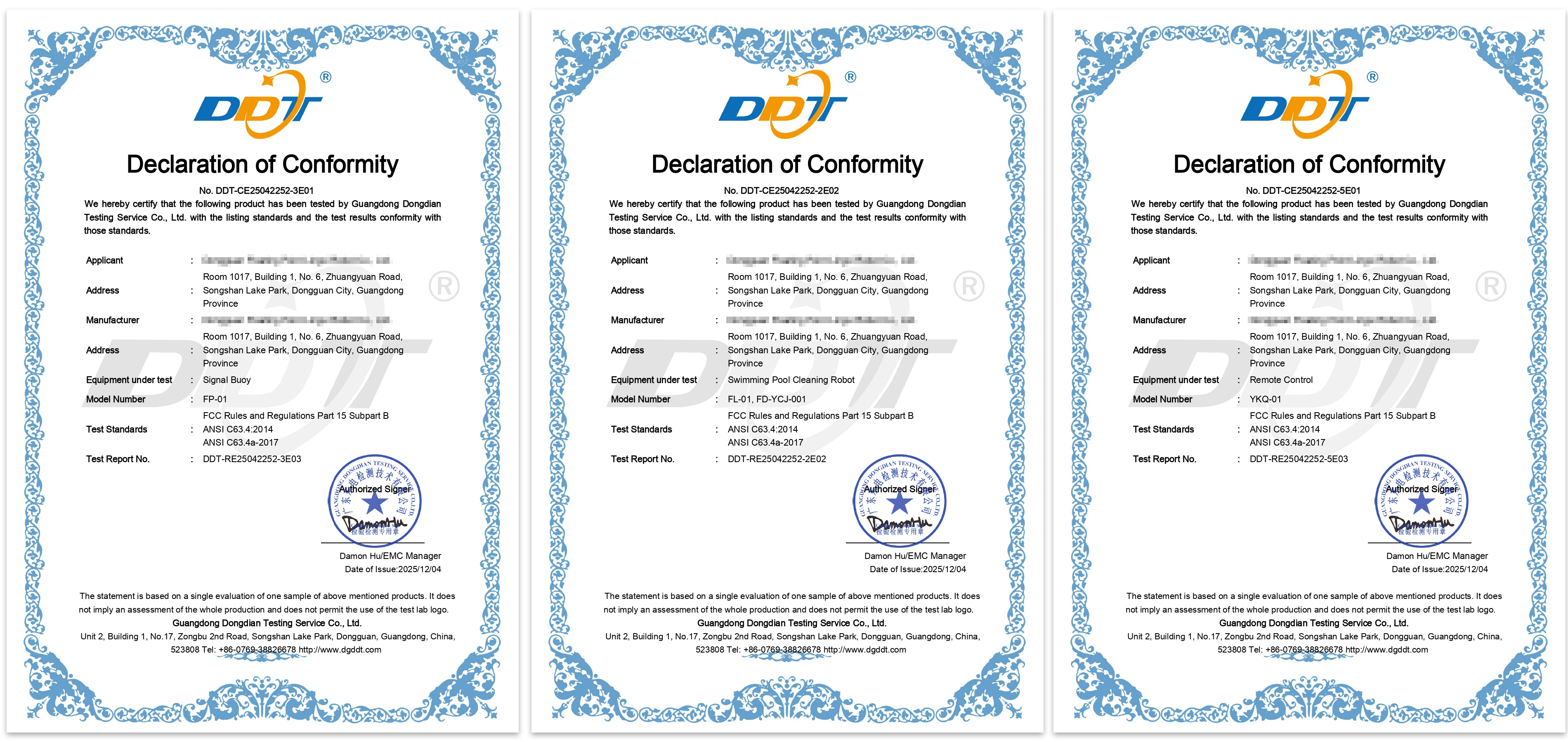 FCC_Certificates