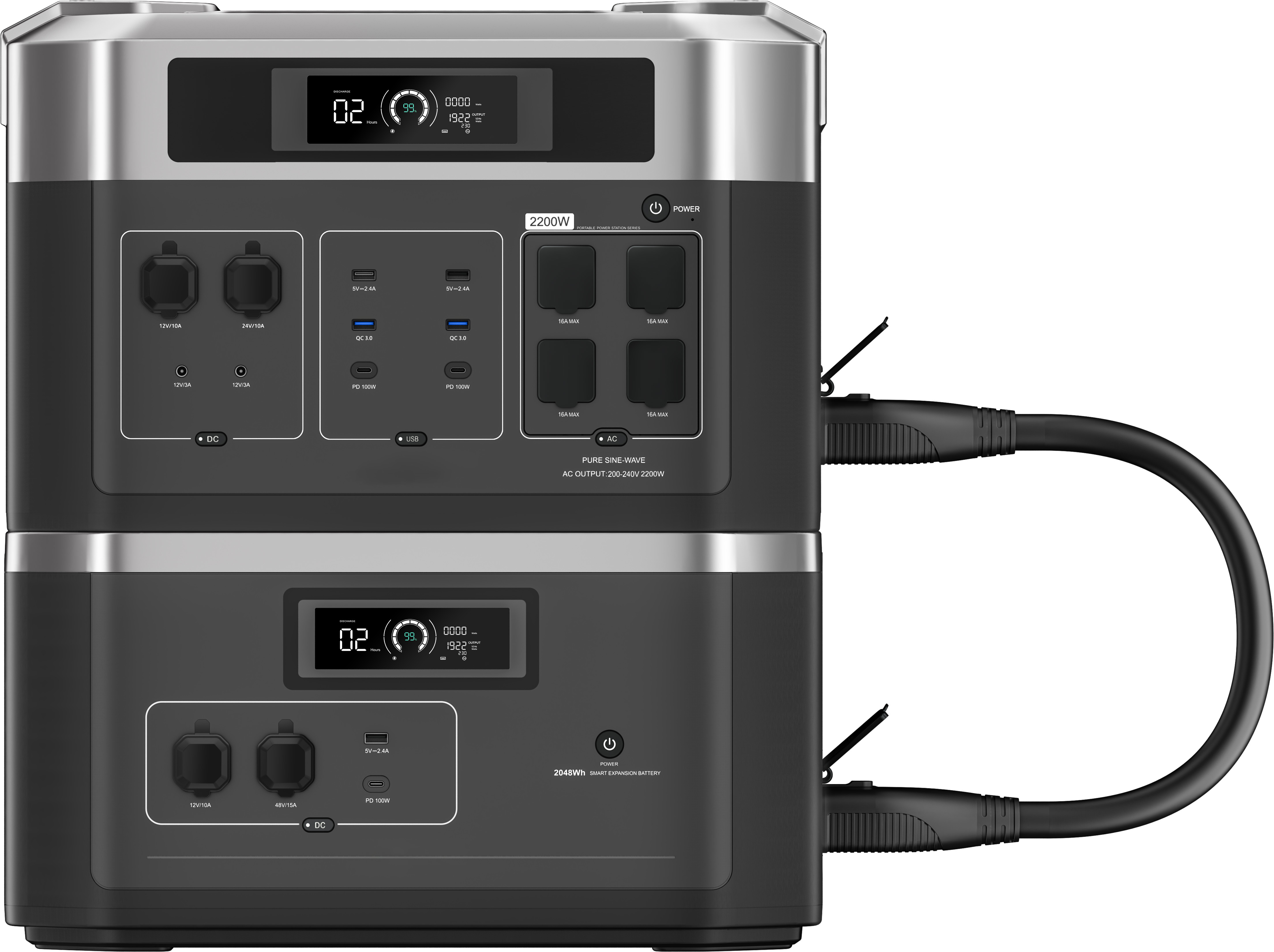 Addotron 2200W Professional UPS Portable Power Station for Digital Studios