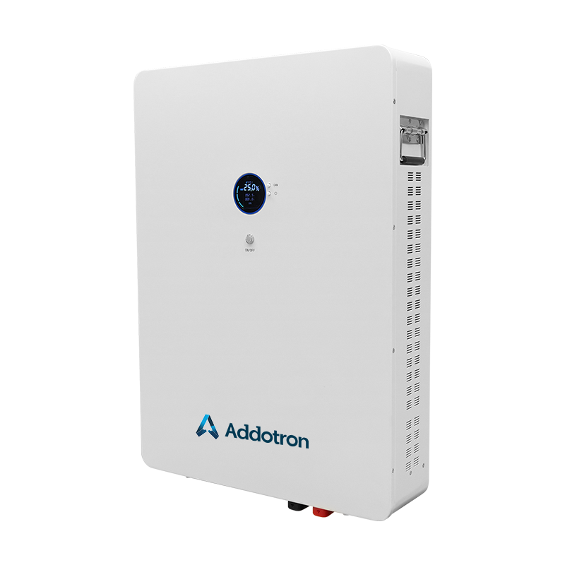 Addotron Wall-Mounted LiFePO4 Battery Scalable Home Energy Storage with 6000+ Cycles