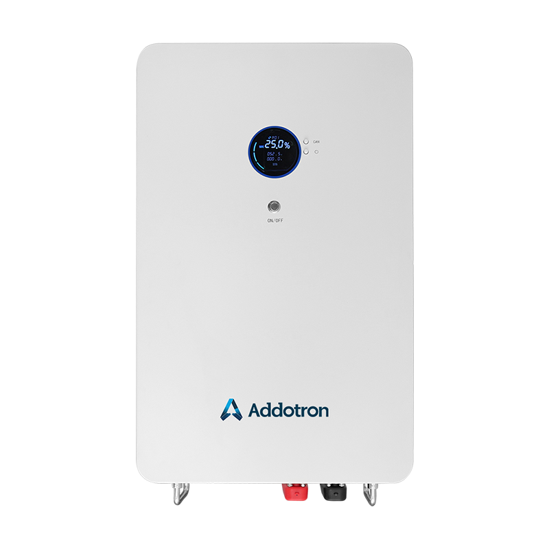 Addotron Wall-Mounted LiFePO4 Battery Scalable Home Energy Storage with 6000+ Cycles