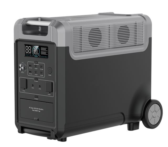 Addotron 3600W Heavy-Duty Wheeled Power Station for RV Living & Job Sites