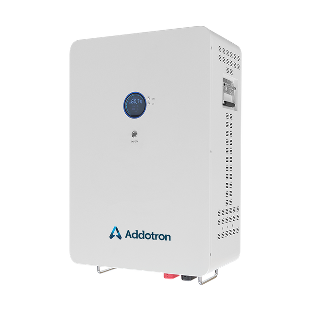 Addotron Wall-Mounted LiFePO4 Battery Scalable Home Energy Storage with 6000+ Cycles