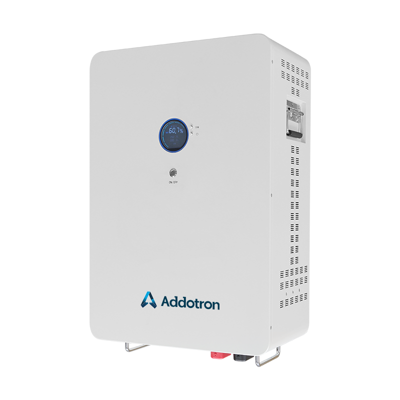 Addotron Wall-Mounted LiFePO4 Battery Scalable Home Energy Storage with 6000+ Cycles