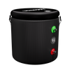 Round 100 GAL Ice Bath Tub with Cover for Outdoor