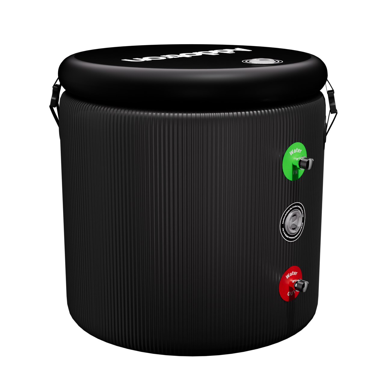 Round 100 GAL Ice Bath Tub with Cover for Outdoor