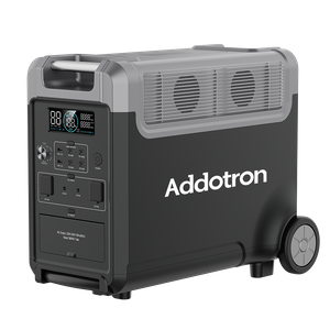 Addotron 3600W Heavy-Duty Wheeled Power Station for RV Living & Job Sites
